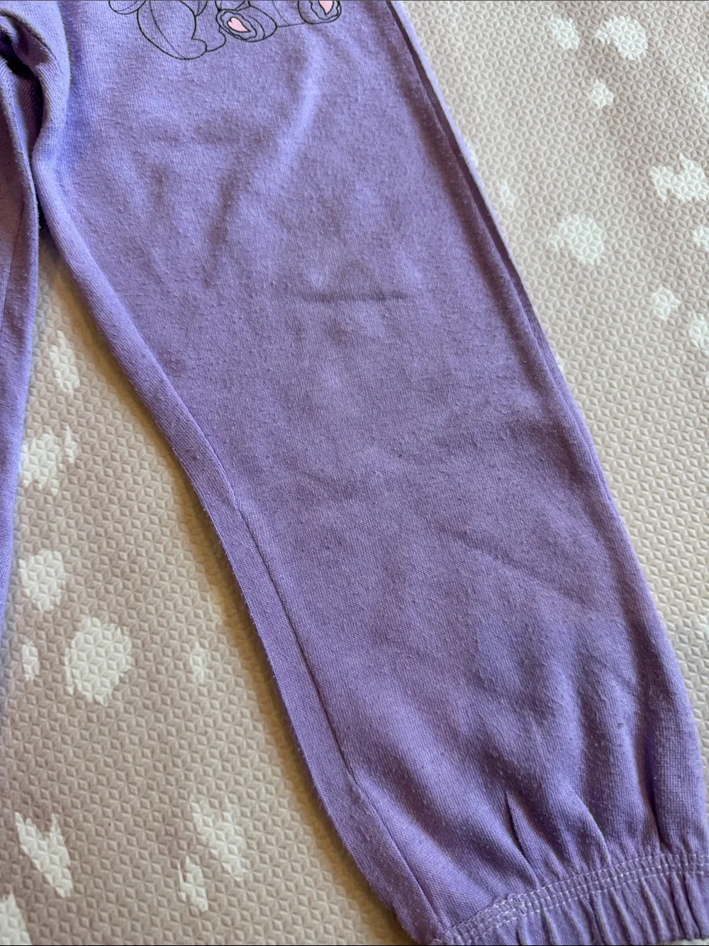 Girls Do Too Lavender Teddy Bear Hoodie & Jogger Sweat Set Size 5 Cute Cozy